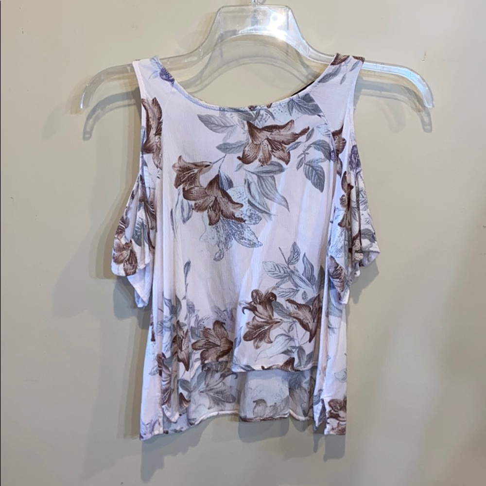 Pink Open Shoulder Shirt